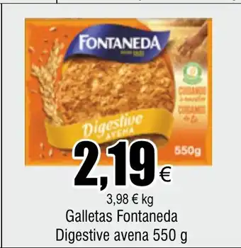 FROIZ Galletas Fontaneda Digestive avena 550 g oferta