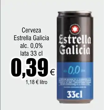 FROIZ Cerveza Estrella Galicia Estrella alc. 0,0% lata 33 cl oferta