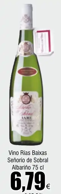 FROIZ Vino Rías Baixas Señorío de Sobral Albariño 75 cl oferta