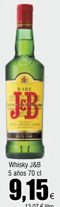FROIZ Whisky J&B 5 años 70 cl oferta