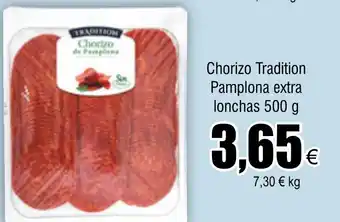 FROIZ Chorizo Tradition Pamplona extra lonchas 500 g oferta