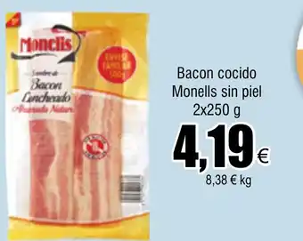 FROIZ Bacon cocido Monells sin piel oferta