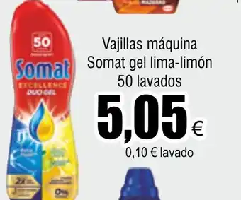 FROIZ Vajillas máquina Somat gel lima-limón 50 lavados oferta