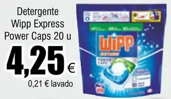 FROIZ Detergente Wipp Express Power Caps 20 u oferta