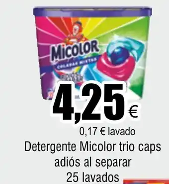 FROIZ Detergente Micolor trio caps adiós al separar 25 lavados oferta