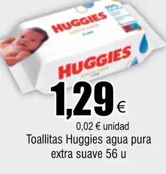 FROIZ Toallitas Huggies agua pura extra suave 56 u oferta