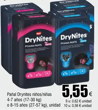 FROIZ Pañal Drynites niños/niñas 4-7 años (17-30 kg) oferta
