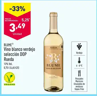ALDI Vino blanco verdejo selección DOP Rueda oferta