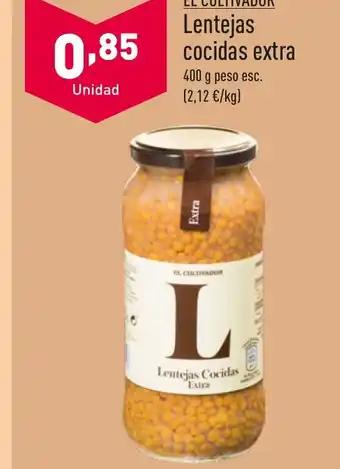 ALDI Lentejas cocidas extra 400 g peso esc. oferta