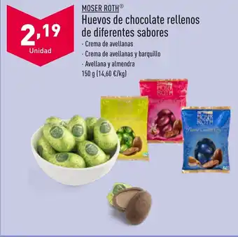 ALDI Huevos de chocolate rellenos de diferentes sabores oferta