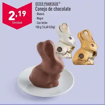 ALDI Conejo de chocolate oferta