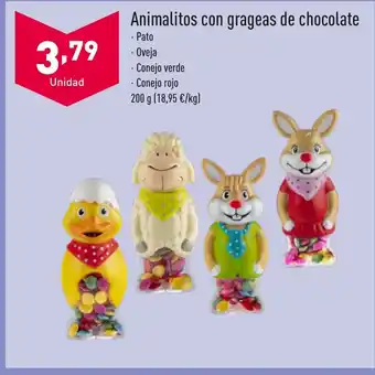 ALDI Animalitos con grageas de chocolate oferta