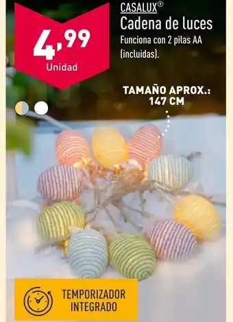 ALDI CASALUXⓇ Cadena de luces Funciona con 2 pilas AA (incluidas). oferta