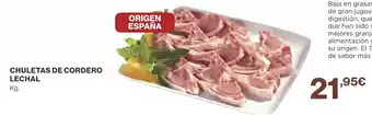 Supercor CHULETAS DE CORDERO LECHAL oferta