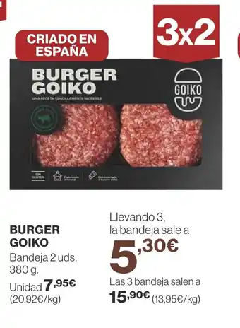Supercor BURGER GOIKO oferta