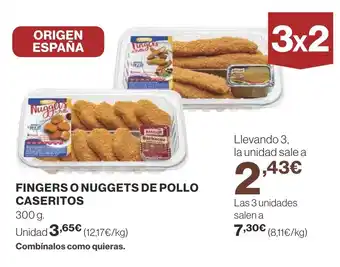 Supercor FINGERS O NUGGETS DE POLLO CASERITOS oferta