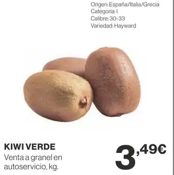 Supercor KIWI VERDE Venta a granel en autoservicio, kg. oferta