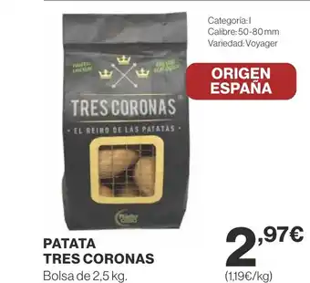 Supercor PATATA TRES CORONAS Bolsa de 2,5 kg. oferta