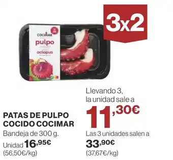 Supercor PATAS DE PULPO COCIDO COCIMAR oferta
