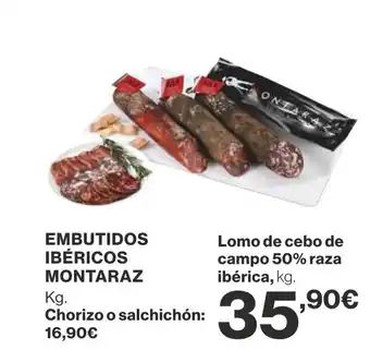 Supercor EMBUTIDOS IBÉRICOS MONTARAZ oferta