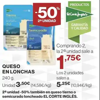 Supercor QUESO EN LONCHAS 240 g. oferta