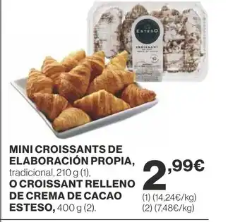 Supercor MINI CROISSANTS DE ELABORACIÓN PROPIA, tradicional, 210 g (1), oferta
