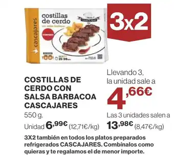 Supercor COSTILLAS DE CERDO CON SALSA BARBACOA CASCAJARES oferta