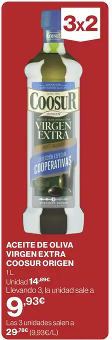Supercor ACEITE DE OLIVA VIRGEN EXTRA COOSUR ORIGEN oferta