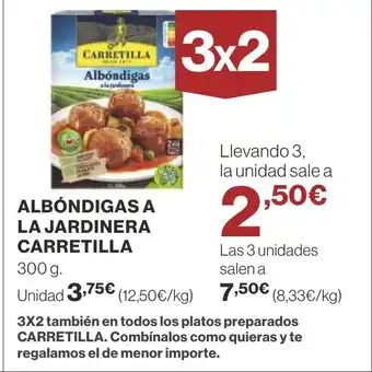 Supercor ALBÓNDIGAS A LA JARDINERA CARRETILLA 300 g. oferta