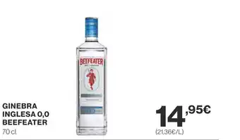 Supercor GINEBRA INGLESA 0,0 BEEFEATER 70 cl. oferta