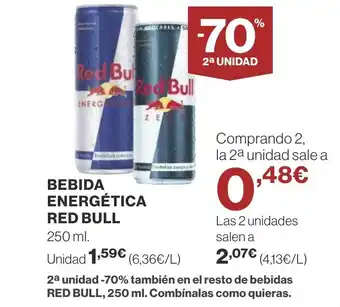 Supercor BEBIDA ENERGÉTICA RED BULL oferta