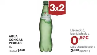 Supercor AGUA CON GAS PEDRAS 1L. oferta