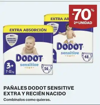 Supercor PAÑALES DODOT SENSITIVE EXTRA Y RECIÉN NACIDO Combínalos como quieras. oferta