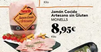 Gadis Jamón Cocido Artesano sin Gluten MONELLS oferta