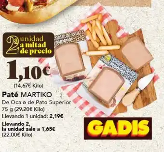 Gadis Paté MARTIKO De Oca o de Pato Superior oferta