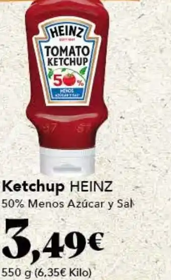 Gadis Ketchup HEINZ 50% Menos Azúcar y Sal oferta