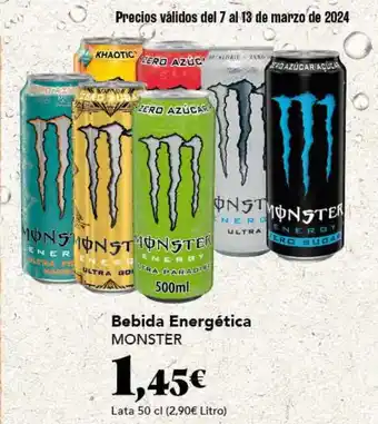 Gadis Bebida Energética MONSTER oferta