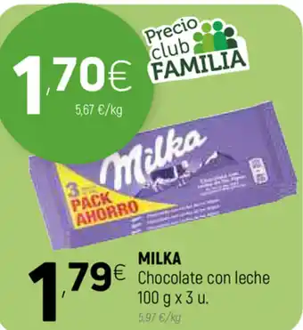Coviran Milka Chocolate con leche 100g x 3u oferta