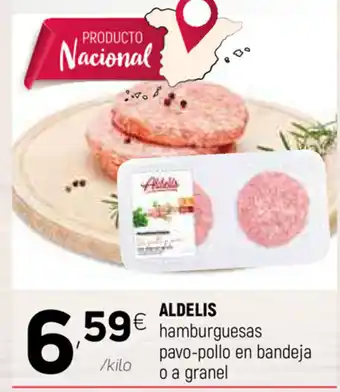 Coviran Aldelis Hamburguesas pavo-pollo en bandeja oferta