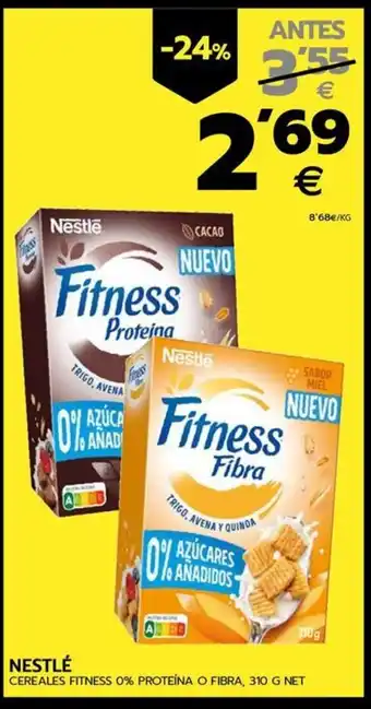 BM Supermercados NESTLÉ CEREALES FITNESS 0% PROTEÍNA O FIBRA, 310 G NET oferta