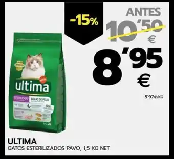 BM Supermercados ULTIMA GATOS ESTERILIZADOS PAVO, 1,5 KG NET oferta