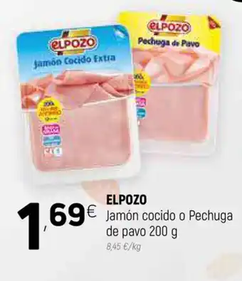 Coviran Elpozo Jamón cocido o Pechuga de pavo 200g oferta