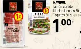 Coviran Navidul Jamón Curado medias lonchas 50g o Taquitos 60g oferta