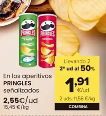 Autoservicios Familia En los aperitivos PRINGLES señalizados oferta