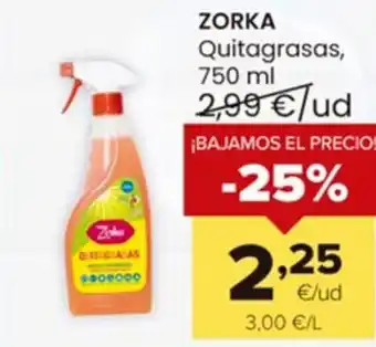 Autoservicios Familia ZORKA Quitagrasas, 750 ml oferta