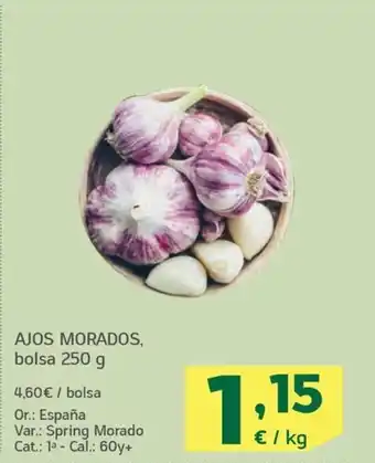HiperDino AJOS MORADOS, bolsa 250 g oferta