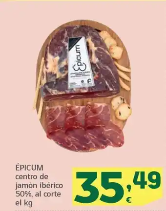 HiperDino ÉPICUM centro de jamón ibérico 50%, al corte el kg oferta