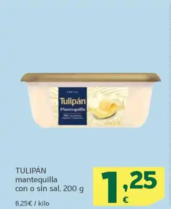 HiperDino TULIPÁN mantequilla con o sin sal, 200 g oferta