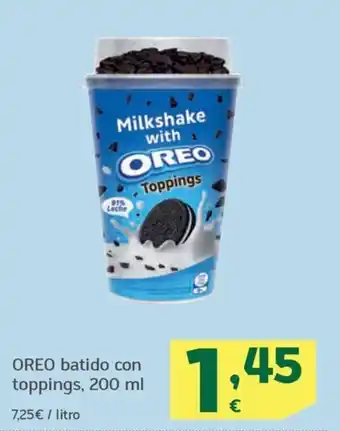 HiperDino OREO batido con toppings, 200 ml oferta