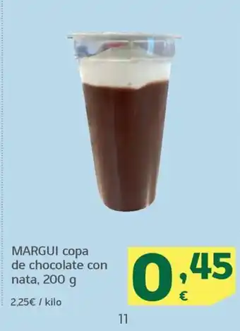 HiperDino MARGUI copa de chocolate con nata, 200 g oferta